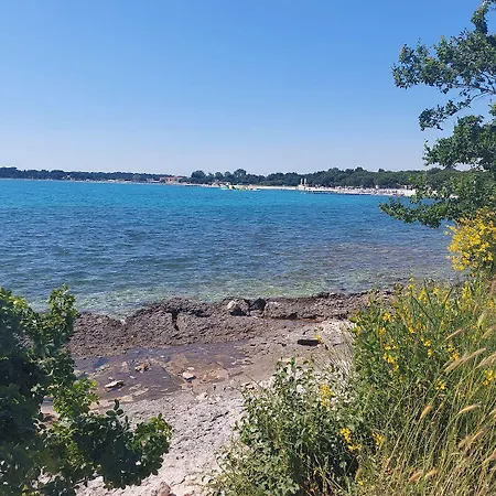 Nur 500 Meter Bis Zum Kieselstrand Mit Grossem Pool , Schlafzimmer, Bad, Kueche, Klima, Wlan Apartament Ližnjan